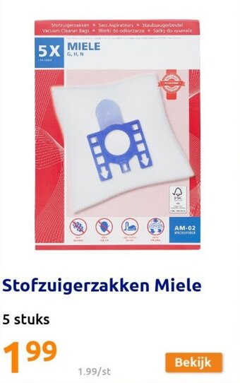 Action Stofzuigerzakken Miele aanbieding