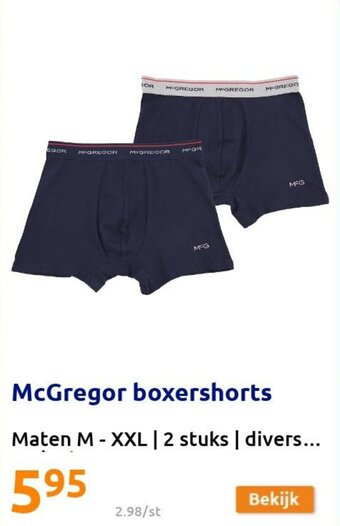Action McGregor boxershorts aanbieding