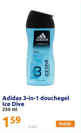 Action Adidas 3-in-1 douchegel Ice Dive aanbieding