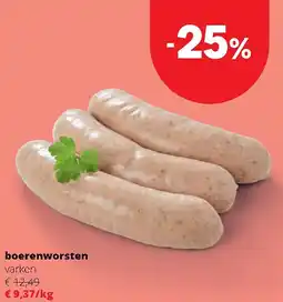Spar boerenworsten aanbieding
