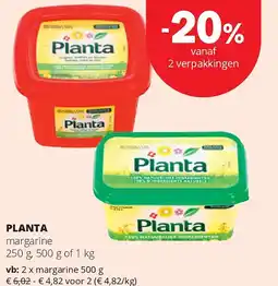 Spar PLANTA margarine aanbieding