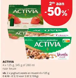 Spar ACTIVIA 4 x 125 g aanbieding