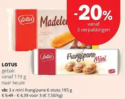 Spar LOTUS gebak vanaf 119 g aanbieding