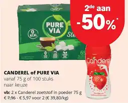 Spar CANDEREL of PURE VIA aanbieding