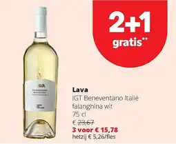 Spar Lava IGT Beneventano Italië falanghina wit 75 cl aanbieding