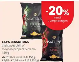 Spar LAY’S SENSATIONS aanbieding