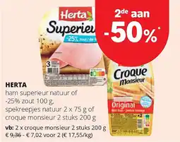 Spar HERTA ham superieur natuur aanbieding