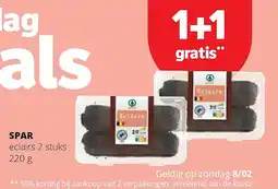Spar SPAR eclairs 2 stuks 220 g aanbieding