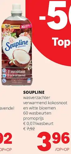 Spar SOUPLINE wasverzachter verwarmend kokosnoot aanbieding