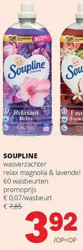 Spar OUPLINE wasverzachter relax magnolia & lavendel aanbieding