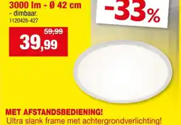 Hubo PLAFONDLAMP 3000 Im - 0 42 cm aanbieding