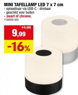 Hubo MINI TAFELLAMP LED 7 x 7 cm aanbieding