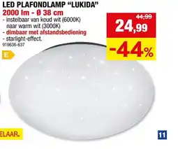 Hubo LED PLAFONDLAMP LUKIDA 2000 Im - Ø 38 cm aanbieding