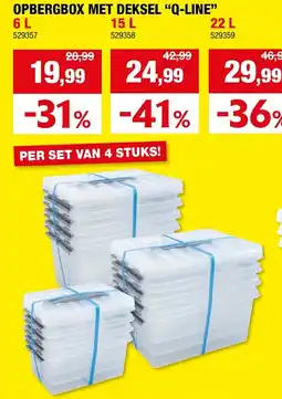 Hubo OPBERGBOX MET DEKSEL Q-LINE 6L aanbieding