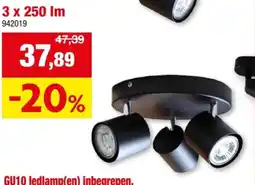 Hubo LEDSPOT PRATO 3 x 250 Im aanbieding
