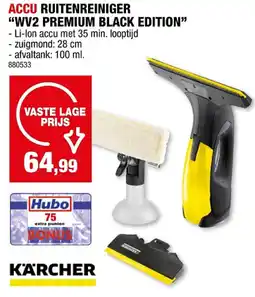Hubo ACCU RUITENREINIGER WV2 PREMIUM BLACK EDITION aanbieding