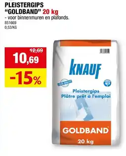 Hubo PLEISTERGIPS GOLDBAND 20 kg aanbieding