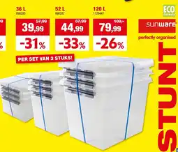 Hubo OPBERGBOX MET DEKSEL Q-LINE 36L aanbieding