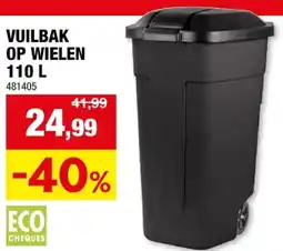 Hubo VUILBAK OP WIELEN 110 L aanbieding