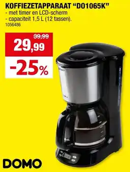 Hubo KOFFIEZETAPPARAAT D01065K aanbieding