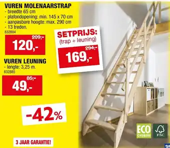 Hubo VUREN MOLENAARSTRAP aanbieding