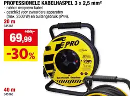 Hubo PROFESSIONELE KABELHASPEL 3 x 2,5 mm² aanbieding
