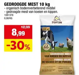 Hubo GEDROOGDE MEST 10 kg aanbieding