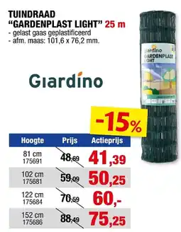 Hubo TUINDRAAD GARDENPLAST LIGHT 25 m aanbieding