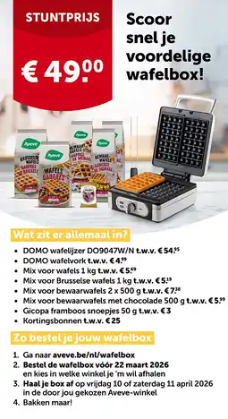 AVEVE Scoor snel je voordelige wafelbox! aanbieding