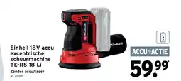 GAMMA Einhell 18V accu excentrische schuurmachine TE-RS 18 Li aanbieding