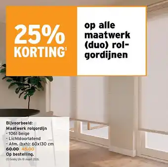 GAMMA Maatwerk rolgordijn aanbieding