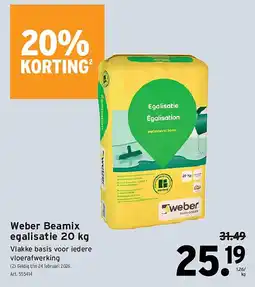 GAMMA Weber Beamix egalisatie 20 kg aanbieding