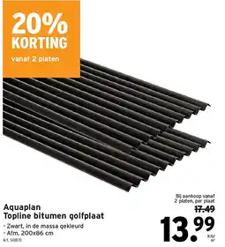 GAMMA Aquaplan Topline bitumen golfplaat aanbieding