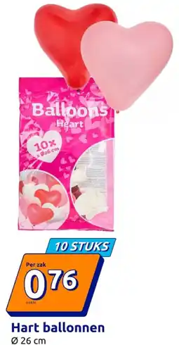Action Hart ballonnen aanbieding