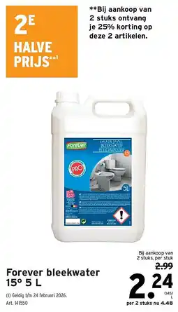 GAMMA Forever bleekwater 15° 5 L aanbieding