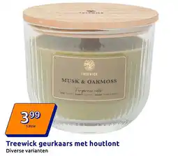 Action Treewick geurkaars met houtlont aanbieding