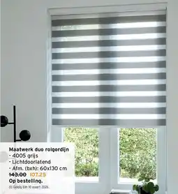 GAMMA Maatwerk duo rolgordijn aanbieding