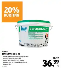 GAMMA Knauf betokontakt 5 kg aanbieding