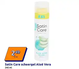 Action Satin Care scheergel Aloë Vera aanbieding