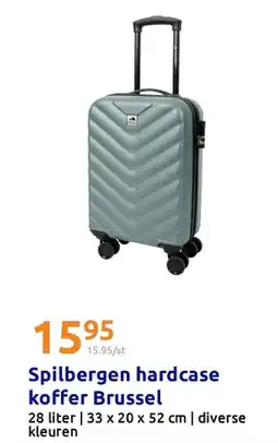 Action Spilbergen hardcase koffer Brussel aanbieding