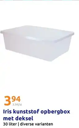 Action Iris kunststof opbergbox met deksel aanbieding