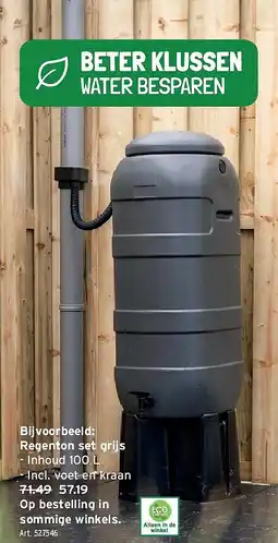 GAMMA Regenton set grijs aanbieding