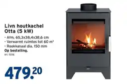 GAMMA Livn houtkachel Otta (5 kW) aanbieding