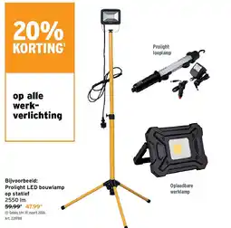 GAMMA Prolight LED bouwlamp op statief aanbieding
