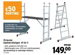 GAMMA Krause kamersteiger 4-in-1 aanbieding