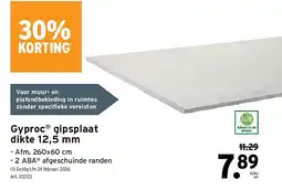 GAMMA Gyproc gipsplaat dikte 12,5 mm aanbieding