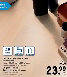 GAMMA Click PVC Heringa visgraat aanbieding