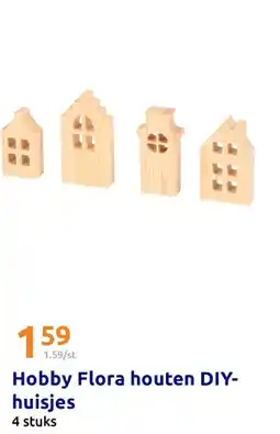 Action Hobby Flora houten DIYhuisjes aanbieding