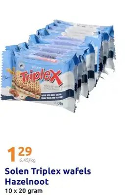 Action Solen Triplex wafels Hazelnoot aanbieding