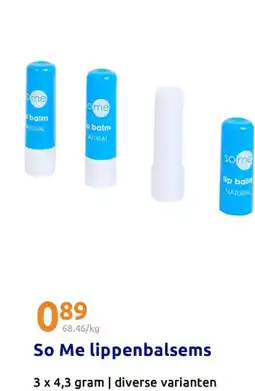 Action So Me lippenbalsems aanbieding